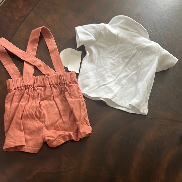 Edgehill Collection Short Sleeve Knit Shirt and Suspender Short Set - Picture 5 of 8